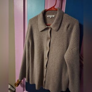 Reformation Button Up Cashmere Sweater